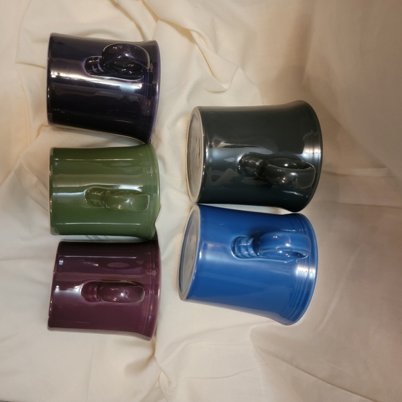Lot of 5 Fiesta Ware Colorful Ceramic Mugs - Picture 5 of 7